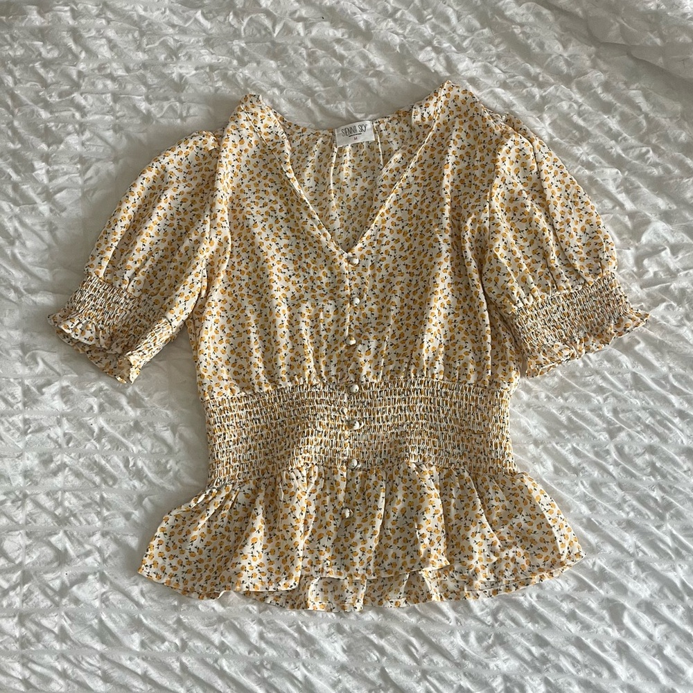 sienna sky spring blouse